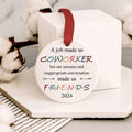 BEST Canvas Wall Art Funny Christmas Ornaments 2023 Gifts for Coworkers by Deal US