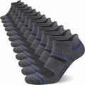 NTCARE Mens Athletic Ankle Socks Cushioned Arch Support Grey 6 Pairs - One Size by Deal US