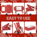 Gersoniel 24 Pcs Christmas Cookie Boxes 8.6x6x2.5in Red Green Snowflake by Deal US