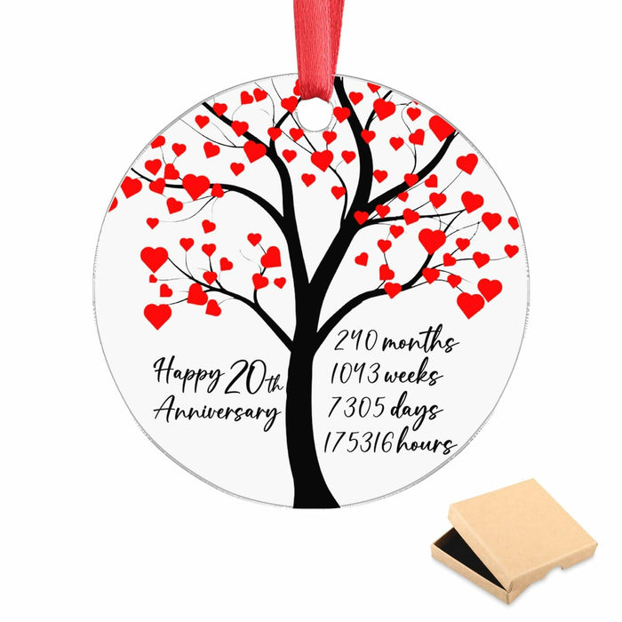 60th Anniversary Acrylic Ornament for Him Her Couples Wedding Gift by Deal US