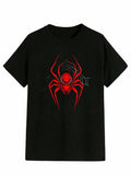 RoseSeek Boys Letter Graphic Crewneck Tee Black Red Size 11 by Deal US