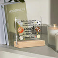 Thank You Coach Gifts Clear Acrylic Desk Sign with Stand Office Decor by Deal US