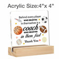 Thank You Coach Gifts Clear Acrylic Desk Sign with Stand Office Decor by Deal US