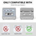 MOFREE AirPods 3 Case Cover Cassette Tape Design Soft Silicone Off-White by Deal US