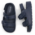 INMINPIN Toddler Boys Girls Buckle Sandals Adjustable Back Strap Navy Size 5 by Deal US