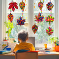 Ayhuhra Valentine Monster Suncatchers Craft DIY Kit 28 Sets by Deal US