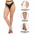 Fafulan Fishnet Stockings High Waist Sexy Tights Pantyhose Black Size 3XL by Deal US