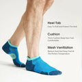 NTCARE Men's Ankle Running Socks Cushioned Low Cut White 6 Pack Size M by Deal US