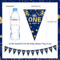 Mr. Onederful 1st Birthday Boy Triangle Banner Blue Party Decorations by Deal US