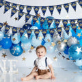 Mr. Onederful 1st Birthday Boy Triangle Banner Blue Party Decorations by Deal US