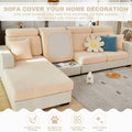 Universal Sofa Cover Stretch Slipcover Anti-Slip L Shape Large Grey by Deal US