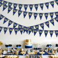 Mr. Onederful 1st Birthday Boy Triangle Banner Blue Party Decorations by Deal US