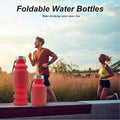 Mitour Collapsible Silicone Water Bottle 550ml Red BPA Free Foldable Reusable by Deal US