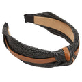Glamlily Woven Knotted Headbands with Faux Leather Accents 4 Pack Multi by Deal US