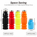 Mitour Collapsible Silicone Water Bottle 550ml Red BPA Free Foldable Reusable by Deal US