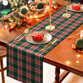 Buffalo Plaid Cotton Table Runner Reversible Red Green 14x84 Inch by Deal US