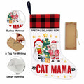 TSUYAWU Cat Mama Christmas Stocking Holiday Decoration 18x12 Inch by Deal US