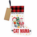 TSUYAWU Cat Mama Christmas Stocking Holiday Decoration 18x12 Inch by Deal US
