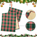 Buffalo Plaid Cotton Table Runner Reversible Red Green 14x84 Inch by Deal US