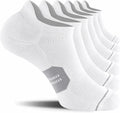NTCARE Men's Ankle Running Socks Cushioned Low Cut White 6 Pack Size M by Deal US