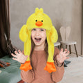 Bubblepompom Duck Plush Hat with Ears Yellow 22" Size 22" by Deal US