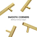 goldenwarm Brushed Brass Cabinet Pulls Gold 3in Drawer Handles 6 Pack by Deal US