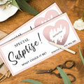 2 Set Surprise Scratch Cards 3x8" Travel Gift Pink B08 Birthday Wedding by Deal US