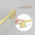 Haliwu 6 Pack Brushed Gold Cabinet Handles 3-3/4 Inch Hole Center by Deal US
