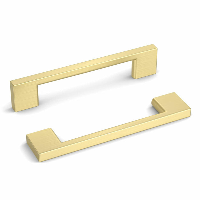 Haliwu 6 Pack Brushed Gold Cabinet Handles 3-3/4 Inch Hole Center by Deal US