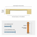 Haliwu 6 Pack Brushed Gold Cabinet Handles 3-3/4 Inch Hole Center by Deal US