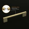 Haliwu 6 Pack Brushed Gold Cabinet Handles 3-3/4 Inch Hole Center by Deal US