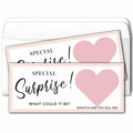 2 Set Surprise Scratch Cards 3x8" Travel Gift Pink B08 Birthday Wedding by Deal US