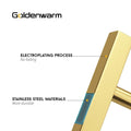 goldenwarm Brushed Brass Cabinet Pulls Gold 3in Drawer Handles 6 Pack by Deal US