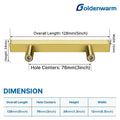 goldenwarm Brushed Brass Cabinet Pulls Gold 3in Drawer Handles 6 Pack by Deal US