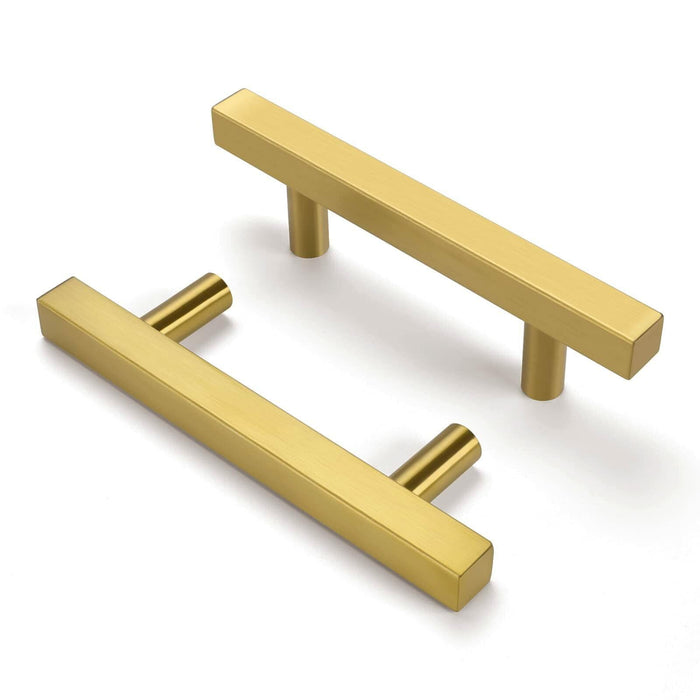 goldenwarm Brushed Brass Cabinet Pulls Gold 3in Drawer Handles 6 Pack by Deal US