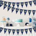 Mr. Onederful 1st Birthday Boy Triangle Banner Blue Party Decorations by Deal US
