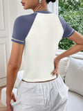 Women's Short Sleeve Crewneck Slim Fit White T Shirt Size M by Deal US