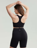 POSHDIVAH Nursing Bra Front Zip Padded Maternity Sports Tank Top Black Size M by Deal US