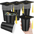 Jingmore Graduation Gift Box 30 Set 16oz Black Plastic Cups Graduation Cap by Deal US