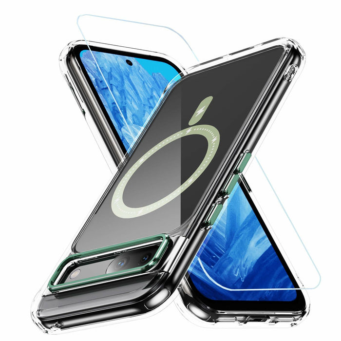 Coccoee Google Pixel 8A Case Magnetic Slim Shockproof Light Green Cover by Deal US