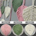 Nature-Inspired Macrame Leaf Wall Hanging Boho Green Tapestry 47.2x30" by Deal US