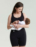 POSHDIVAH Nursing Bra Front Zip Padded Maternity Sports Tank Top Black Size M by Deal US
