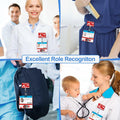RN Nurse Badge Reel Set – Student & RN ID Clip Red Alligator Card Holder Red by Deal US