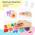 LovesTown Montessori Wooden Number & Shape Puzzles Kids Educational Toy by Deal US
