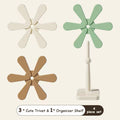 Silicone Trivets for Hot Dishes 3 Tree Coasters + 1 Foldable Stand Green by Deal US