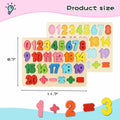LovesTown Montessori Wooden Number & Shape Puzzles Kids Educational Toy by Deal US