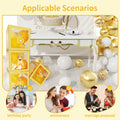 Onteftshop Baby Boxes Letters Party Decorations Transparent Gold 4pcs by Deal US