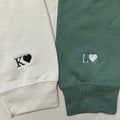 GODMERCH Embroidered Heart Sweatshirt Personalized Initial Sand Size M by Deal US