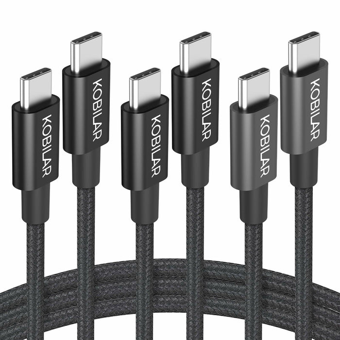 Kobilar USB C to USB C Cable 60W Fast Charging 3 Pack Multi-Length by Deal US