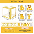 Onteftshop Baby Boxes Letters Party Decorations Transparent Gold 4pcs by Deal US